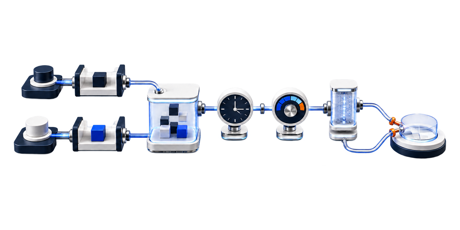 Control and variant cells measured against sample, runtime, and contamination gates.